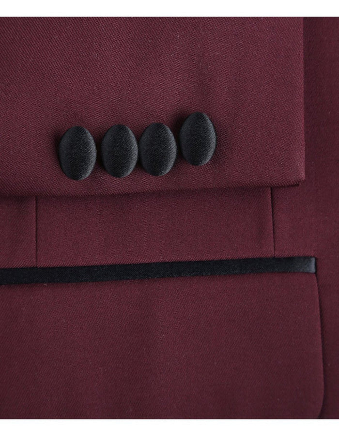Mens Burgundy Prom Tuxedo - Maroon Wedding Dinner Traditional Suit - Men's Tuxedo USA