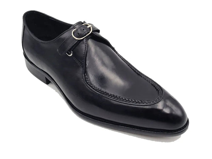 Carrucci Burnished Moc Toe Single Monk Loafer