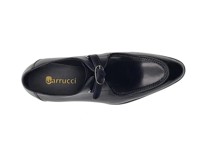 Carrucci Burnished Moc Toe Single Monk Loafer