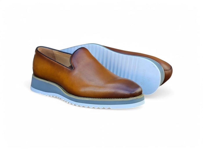 Carrucci Burnished Wholecut Loafer Lightweight Sole