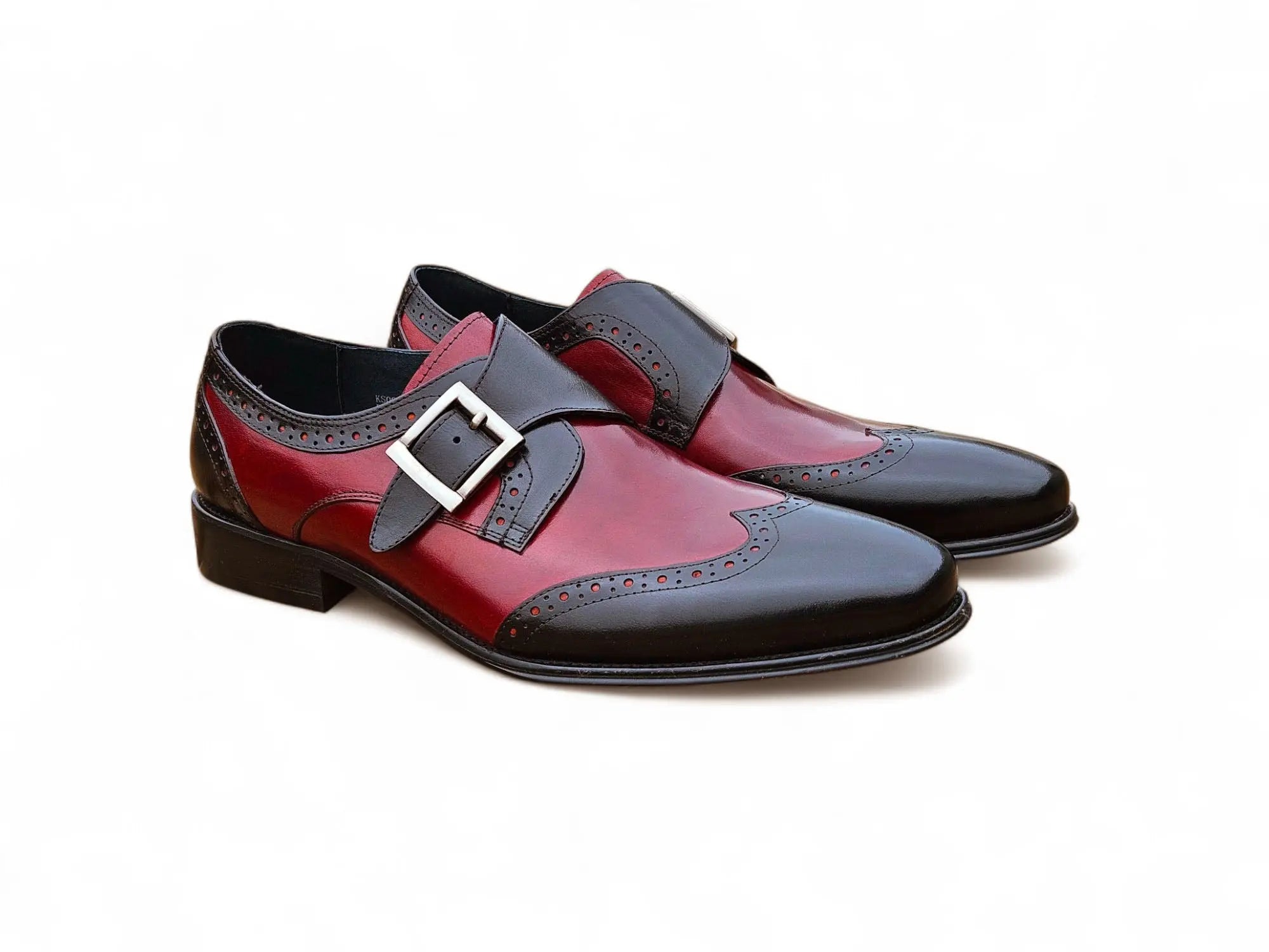 Burnished Wingtip Monk Strap KS099-710