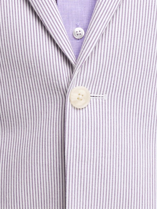Mens Lavender Seersucker Suit Blazer  Pants Cotton Fabric - Summer Fabric in Purple color