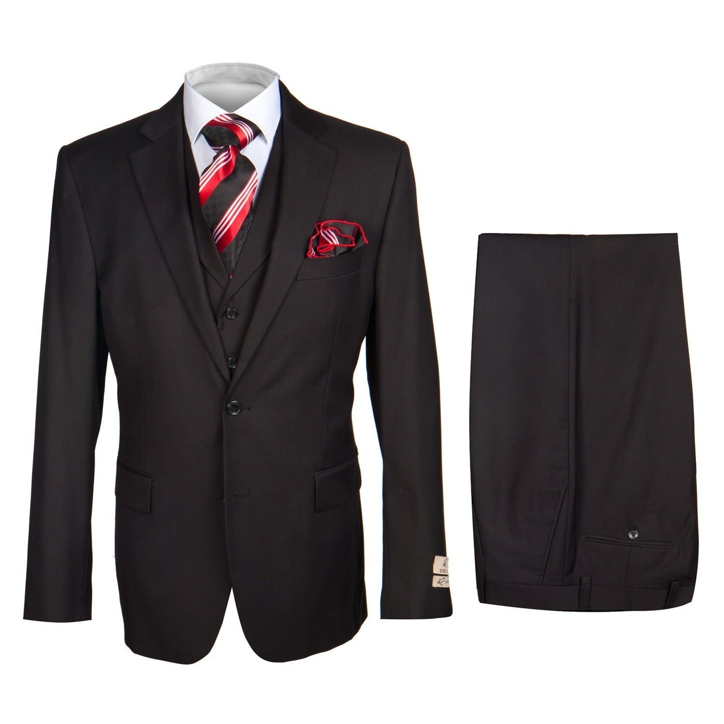 Black 3-Piece Suit for Men ?? Rossi Man CYRUS RM101 with Classic Styling