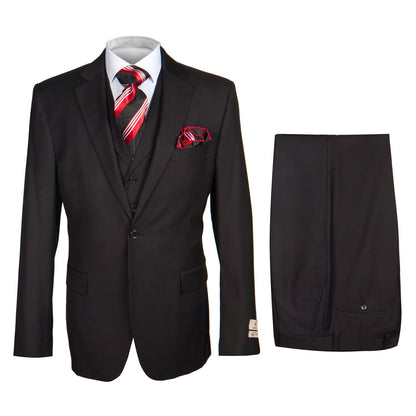 Black 3-Piece Suit for Men ?? Rossi Man CYRUS RM101 with Classic Styling
