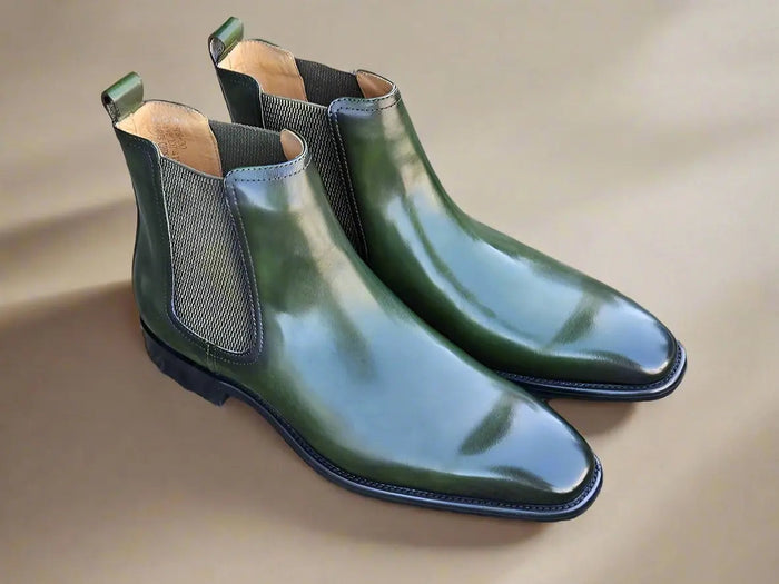 Carrucci Calfskin Leather Chelsea Boot