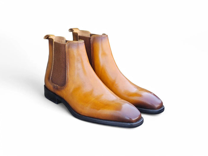 Carrucci Calfskin Leather Chelsea Boot