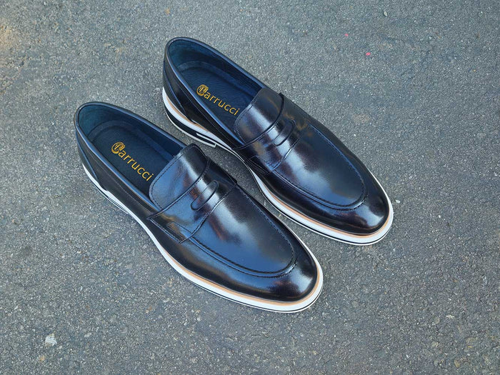 Carrucci Calfskin Penny Loafer