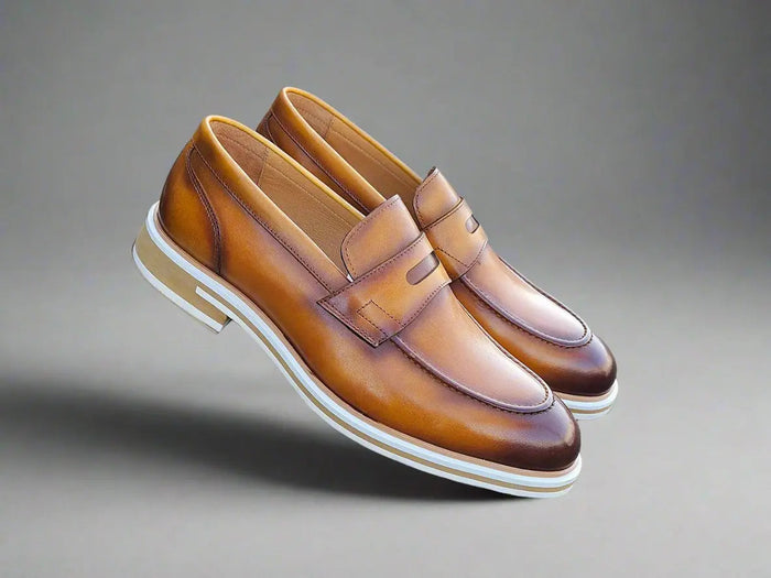 Carrucci Calfskin Penny Loafer