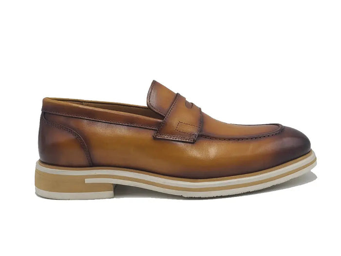 Carrucci Calfskin Penny Loafer