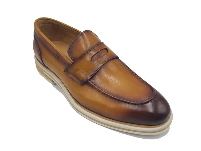Carrucci Calfskin Penny Loafer