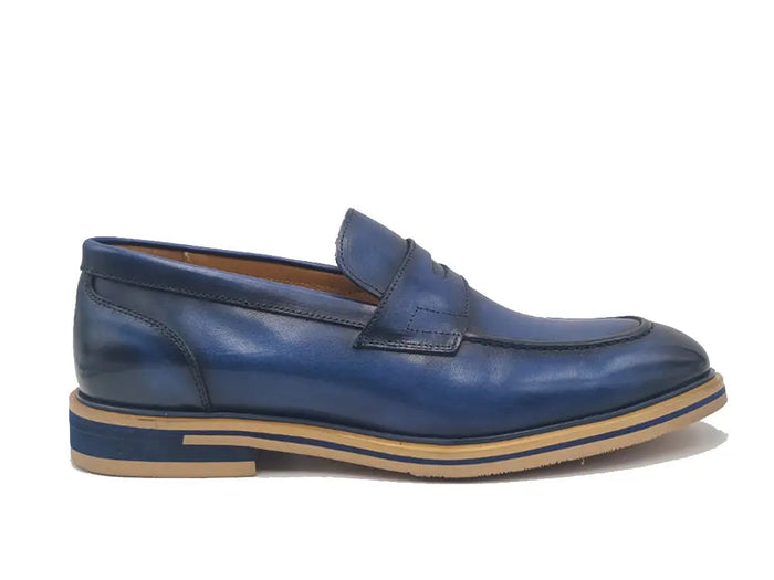 Carrucci Calfskin Penny Loafer
