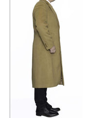 Mens Overcoat - Topcoat For Men - Winter Fabric - Overcoat Long men's Dress Topcoat - Winter coat 4XL 5XL 6XL Camel Big and Tall Large Man ~ Plus Size Three Button - Men's Tuxedo USA