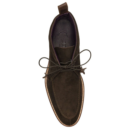 Zelli Campo High Sueded Goatskin Lace-Up Chukka Boot in Nicotine