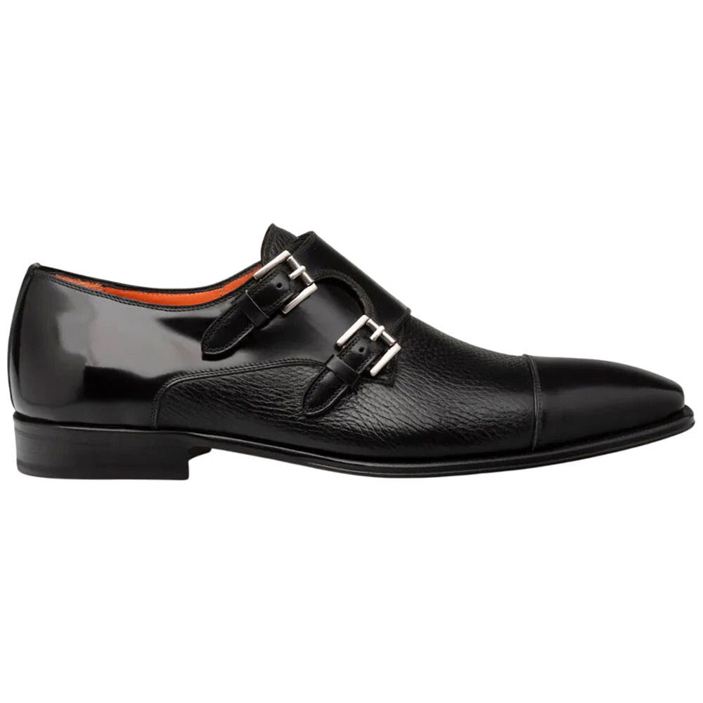 US Mezlan Men's Cantera Double Monk Strap Shoes ƒ?? Genuine Black