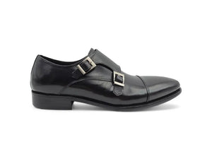 Cap Toe Double Monk Strap Shoe Carrucci