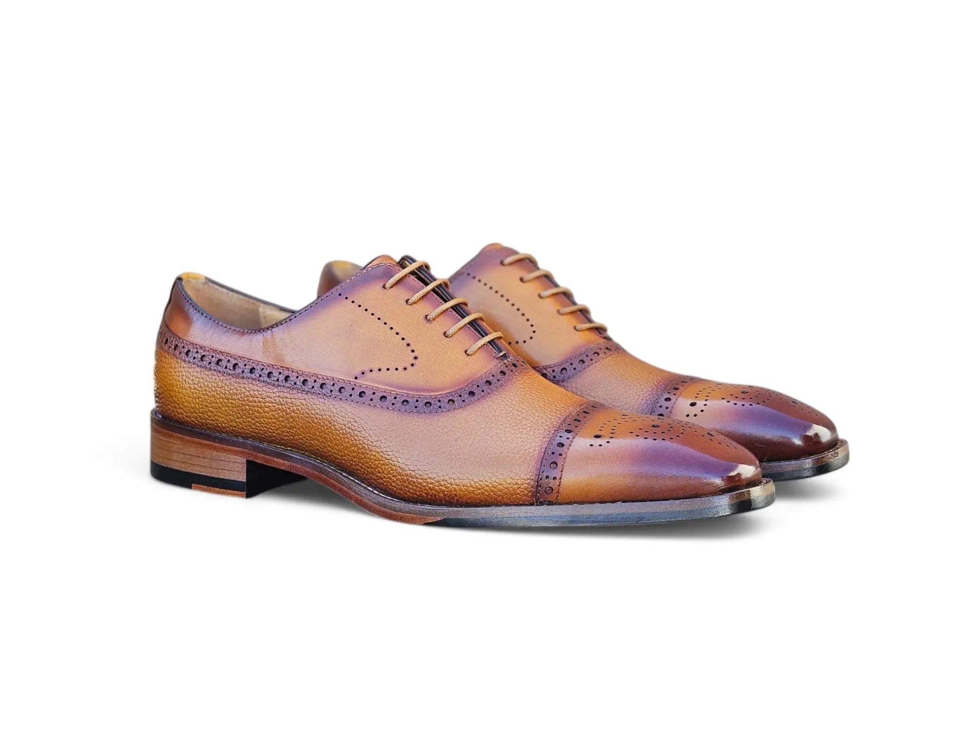 Cap Toe Oxford Leather Sole Carrucci