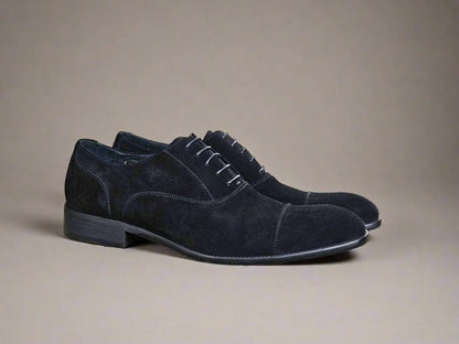 Cap Toe Suede Lace-up Shoe Carrucci