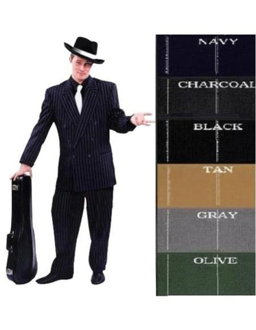 Chalk Double Breasted 6 On 2 Men'S Any Color & Bold White Pinstripe Suits