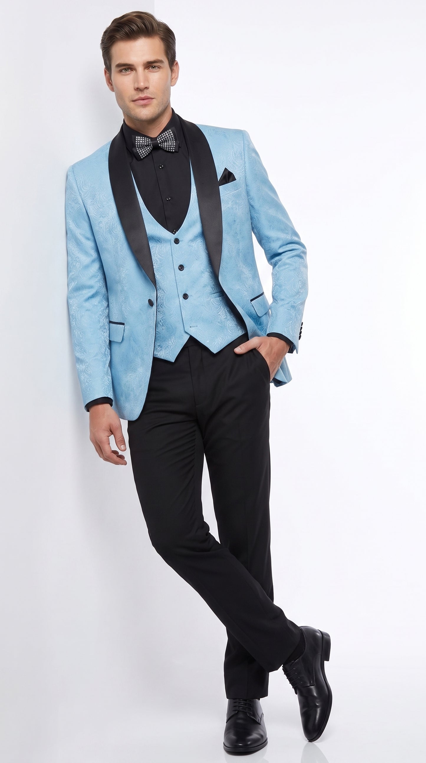 Men’s Light Blue Easter Suit, Modern Fit Lightweight Summer Jacket and Pants Set