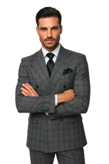 suits-with-baggy-pleated-pants-wide-leg-pants-100-wool-classic-fit-in-color-charcoal-with-blue-plaid-by-rossiman