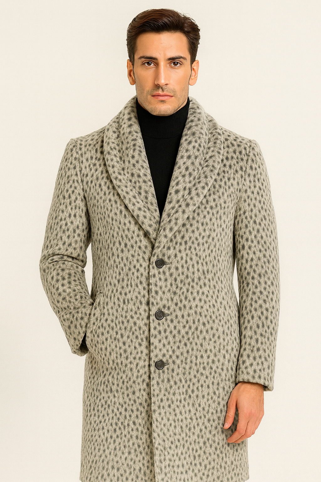 Vintage 1920s Gangster Pimp Coat  Full Length Leopard Faux Fur Style