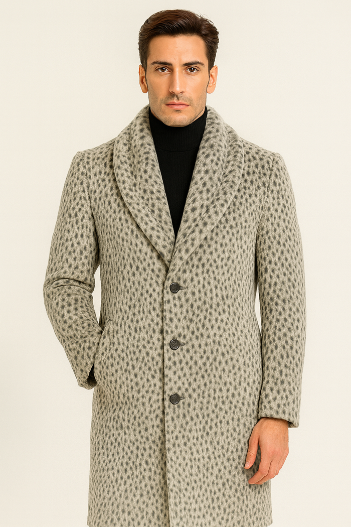Vintage 1920s Gangster Pimp Coat  Full Length Leopard Faux Fur Style