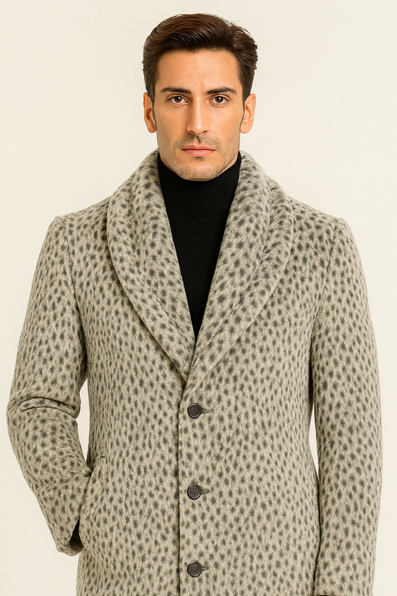 Vintage 1920s Gangster Pimp Coat  Full Length Leopard Faux Fur Style