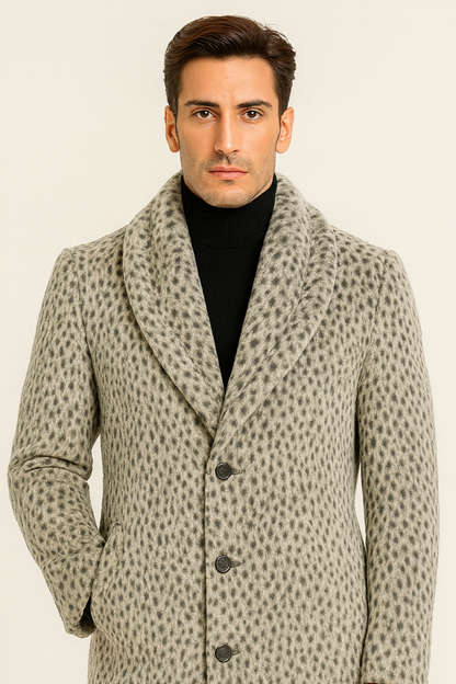 Vintage 1920s Gangster Pimp Coat  Full Length Leopard Faux Fur Style