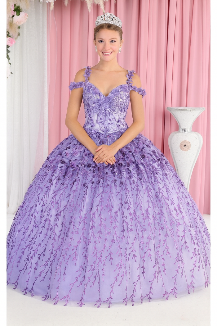 Plus Size Ball Gown in Lilac | Formal Quinceanera Dress