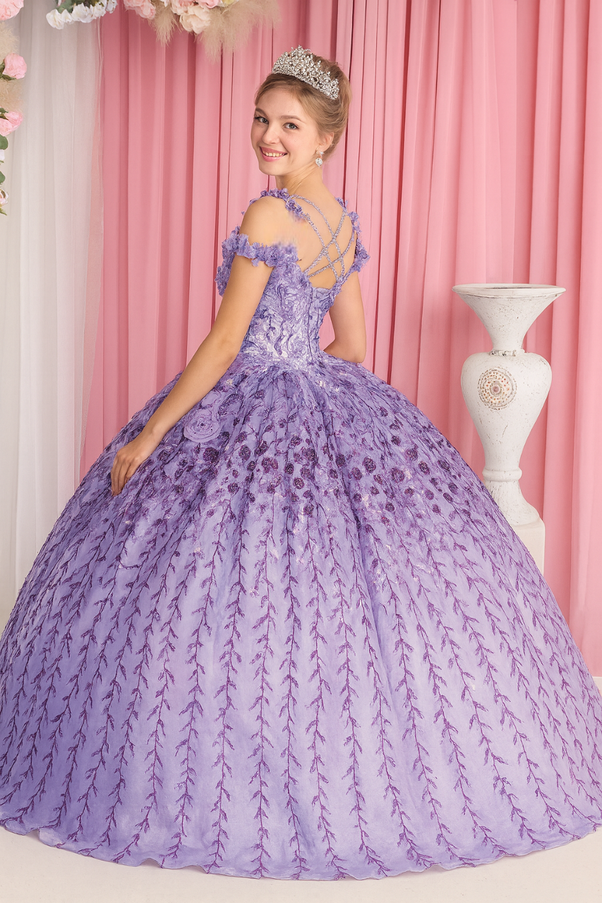 Plus Size Ball Gown in Lilac | Formal Quinceanera Dress by LK172