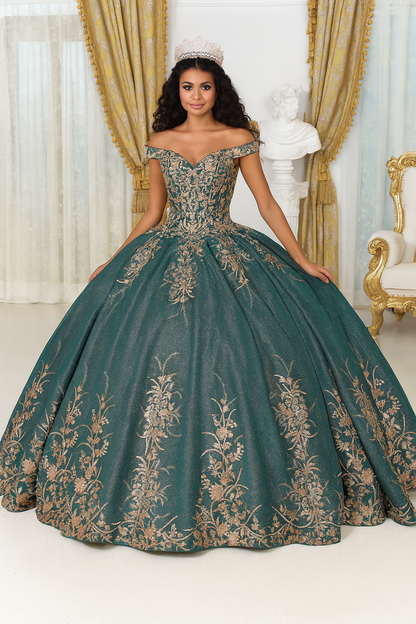 Plus Size Ball Gown in Hunter Green | Formal Quinceanera Dress by LK220