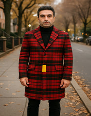 mens-red-and-black-plaid-wool-overcoat-three-quarter-carcoat-christmas-coat-red-peacoat