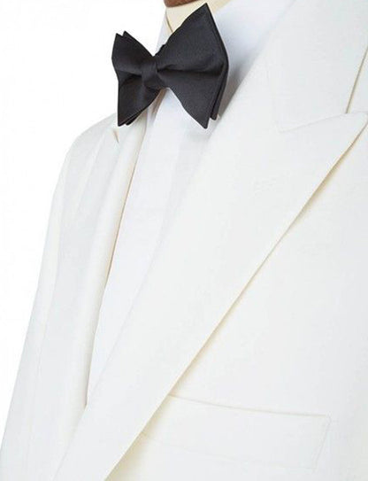 Men’s Ivory White Spectre Blazer – Classic Formal Jacket for Groom and Events