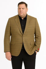 mens-tan-plaid-blazer-windowpane-checkered-taupe-colar-with-conservative-burgunsih-pattern-mix-perfect-for-business