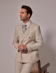 Mens Linen Suit For Beach Wedding - Summer  Suit in Cream - Men's Tuxedo USA