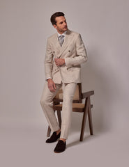 Mens Linen Suit For Beach Wedding - Summer  Suit in Cream - Men's Tuxedo USA