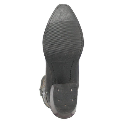 Dingo The Duke Black Snip Leather Western Boots