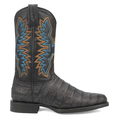 Dingo Round Toe Black Leather Boots