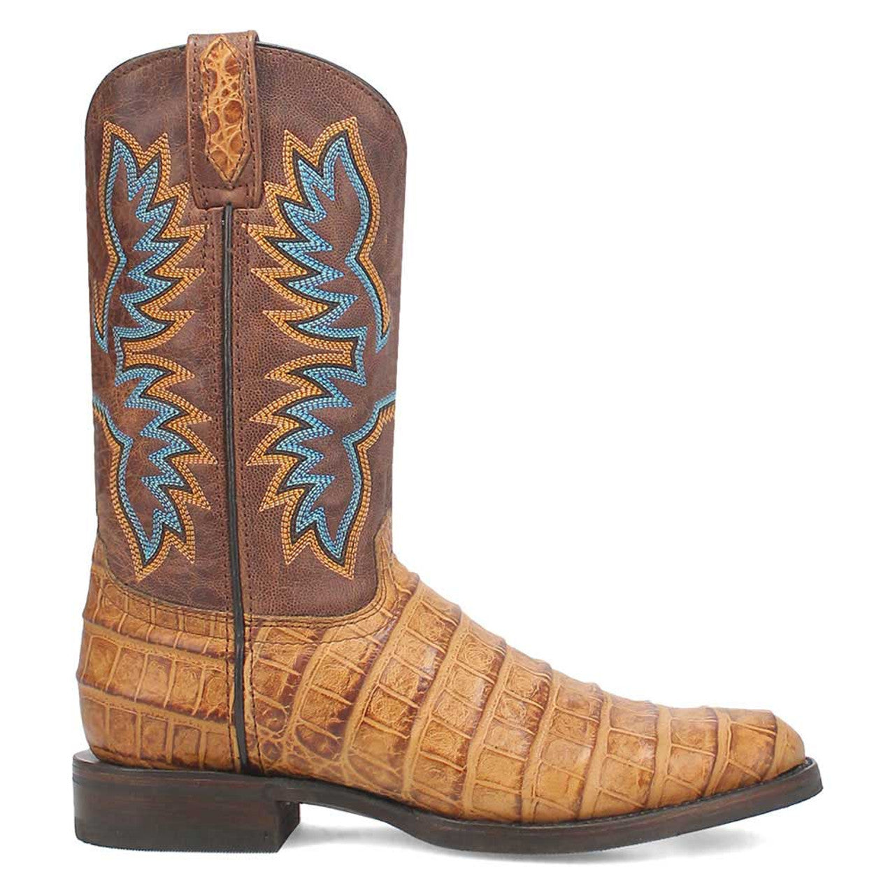 Dingo Round Toe Tan Leather Boots
