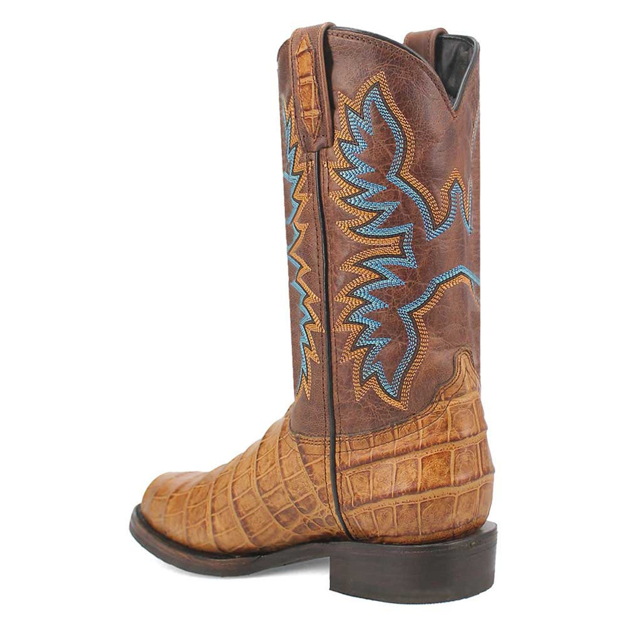 Dingo Round Toe Tan Leather Boots