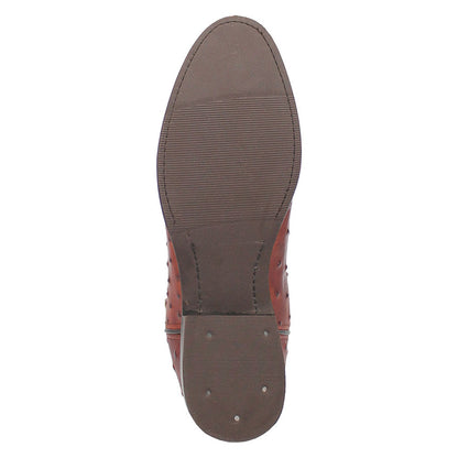 Dingo Brown Lizard Print Leather Boots