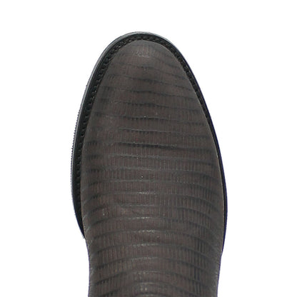 Dingo Black Lizard Print Leather Boots