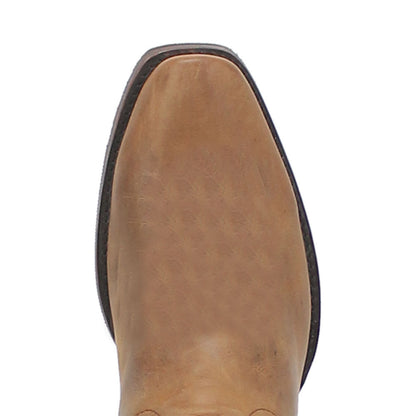 Dingo Tan and Green Snoot Toe Leather Western Boots