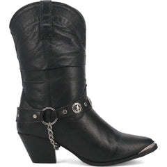 dingo-olivia-black-pigskin-women-leather-boots - Size: 