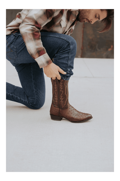 PERSHING FULL QUILL OSTRICH BOOT