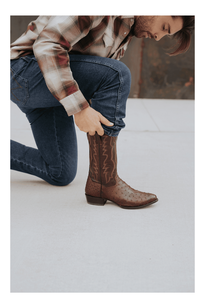 PERSHING FULL QUILL OSTRICH BOOT