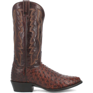 Dan Post Mens Pershing Brown Full Quill Genuine Ostrich 13 Round Toe Cowboy Boot
