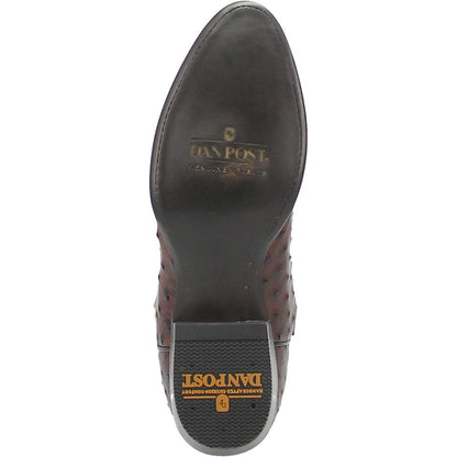 Dan Post Mens Pershing Brown Full Quill Genuine Ostrich 13 Round Toe Cowboy Boot