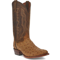 dan-post-gehrig-mens-saddle-western-ostrich-boots - Size: 