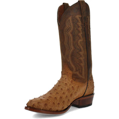 dan-post-gehrig-mens-saddle-western-ostrich-boots - Size: 